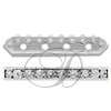 SWAROVSKI 77725 Rondelle Spacer Bars 4 Hole Crystal/Silver